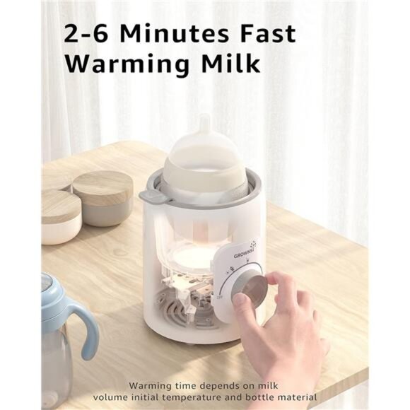 Bottle Warmer, GROWNSY 6-in-1 Fast Baby Milk Warmer for Breastmilk or Formula - Picture 2 of 8